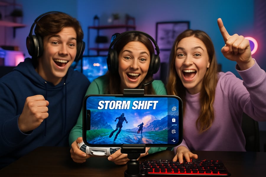Gamers creating viral TikTok content with Storm Shift